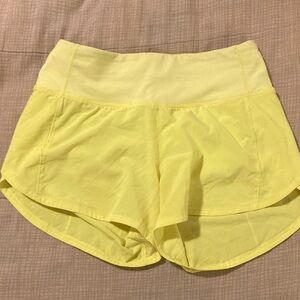 Lululemon speed up high rise short 4 in highlight yellow